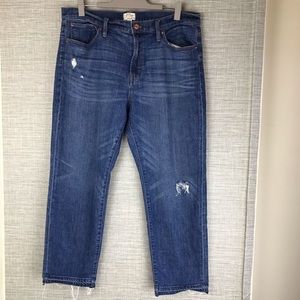 J. Crew Distressed Cropped Jeans Size 33 F8024